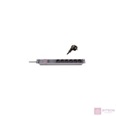   Triton 19" elosztópanel 6x250V, túlfeszültségvédelemmel1U, 2,3m