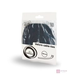   Gembird 210x12mm 100db-os fekete tépőzáras vezetékkötegelő