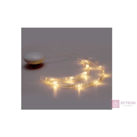 Hold alakú 15x19cm/meleg fehér LED-es tapadókorongos fénydekoráció
