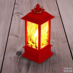   Karácsonyi Mikulás mintás 13x5,3x5,3cm LED-es piros lámpás