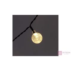   Buborékgömb alakú 23mm/8 programos/6,5m/IPX3 szabványos/meleg fehér/30db LED-es/napelemes fénydekoráció