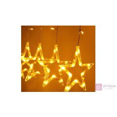   Csillag alakú fix fényű/2,5m/meleg fehér/12db LED-es USB-s fénydekoráció