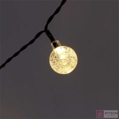   Buborékgömb alakú 23mm/8 programos/7m/IPX3 szabványos/meleg fehér/50db LED-es/napelemes fénydekoráció