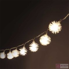   Zúzmara alakú 3cm/5m/meleg fehér/50db LED-es/3xAA elemes fénydekoráció