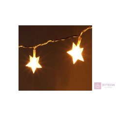   Csillag alakú fix fényű/3m/meleg fehér/10db LED-es USB-s fénydekoráció