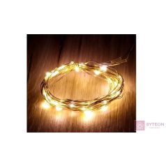 Fix fényű 3m/meleg fehér/30db LED-es fénydekoráció