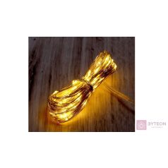   8 programos 10m/távirányítós/meleg fehér/100db LED-es/USB-s fénydekoráció