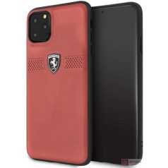 FERRARI Off Track iPhone 11 Pro Max piros szemcsés bőrtok