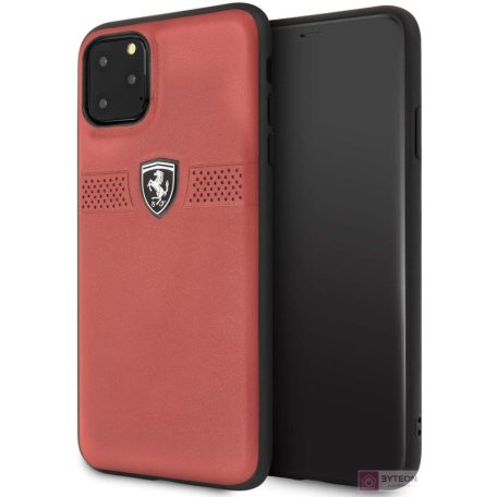 FERRARI Off Track iPhone 11 Pro Max piros szemcsés bőrtok
