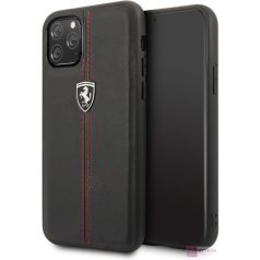   FERRARI GEN iPhone 11 Pro függőlegesen csíkozott fekete kemény bőrtok