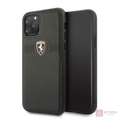 FERRARI Off Track iPhone 11 Pro fekete szemcsés bőrtok