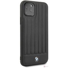 BMW iPhone 11 Pro csíkos fekete kemény bőrtok
