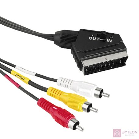 HAMA 43178 SCART-3RCA KÁBEL 1,5M