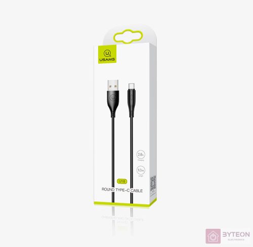 Usams SJ267USB01 fekete Type-C töltőkábel
