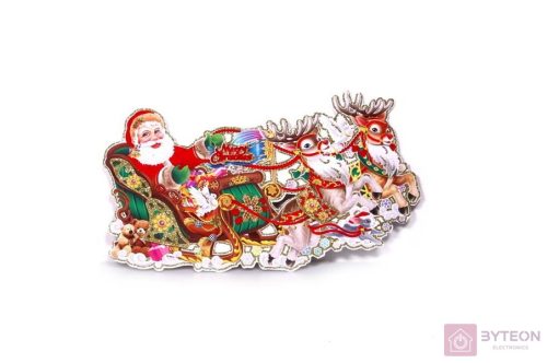 3D Mikulás mintás/34x21cm 2db karton dekoráció