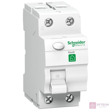 SCHNEIDER R9R11225 RESI9 AC osztály, 25A, 30mA 2 pólusú áram-védőkapcsoló