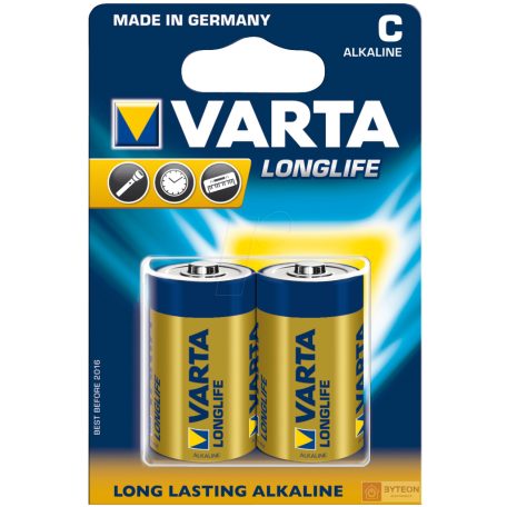 VARTA Longlife Baby C (LR14) alkáli elem 2db/bliszter