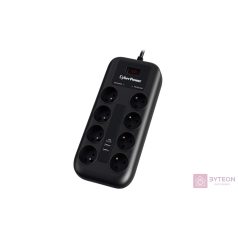   CYBERPOWER P0820SUF0-DE (8 aljzat) túlfeszültség védő és USB töltő 2 x 2.4A