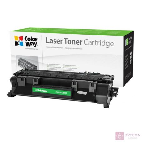 COLORWAY Standard Toner CW-H505/280MX, 6900 oldal, Fekete - HP CE505X (05X)/CF280X (80X); Can. 719H