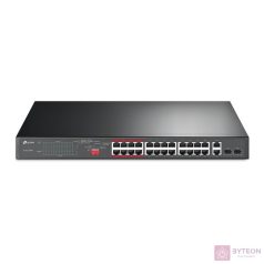   TP-LINK Switch 24x100Mbps (24xPOE+) + 2x1000Mbps + 2xGigabit kombó SFP, TL-SL1226P