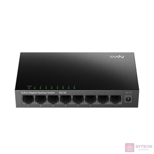 CUDY Switch 8x1000Mbps, Fémházas Asztali