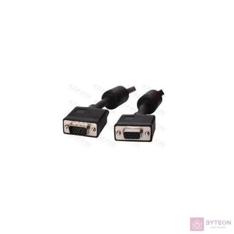 WIRETEK kábel VGA monitor Hosszabbító 3m, Male/Female, Árnyékolt