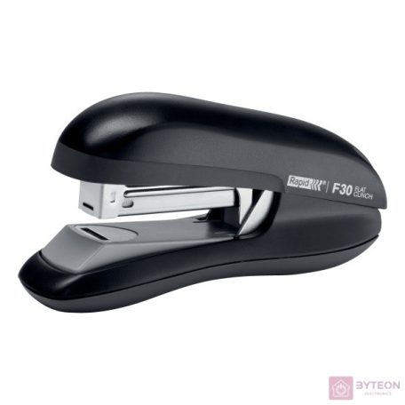 RAPID Tűzőgép, 24/6, 26/6, 30 lap, lapos tűzés, RAPID "F30", fekete