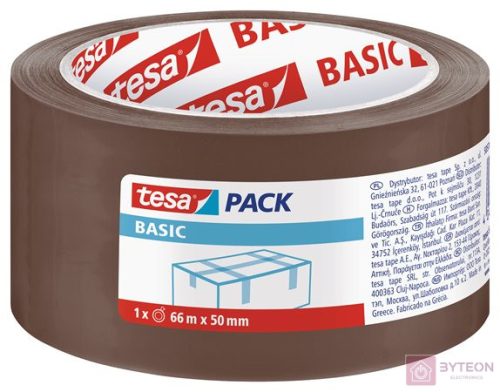 TESA Csomagolószalag, 50 mm x 66 m, TESA "Basic", barna