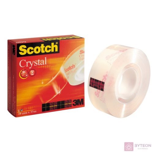 3M SCOTCH Ragasztószalag, 19 mm x 33 m,"Crystal"