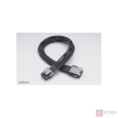 KAB Akasa 8pin SATA anya-apa tápkábel - 30cm - AK-CBPW08-40BK