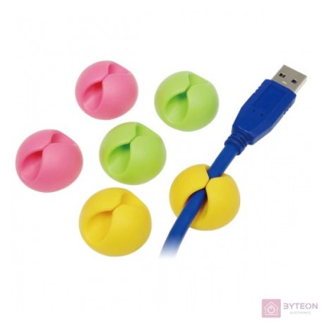 KAB LogiLink KAB0010 asztali kábelrendező - 6db/cs - Színes