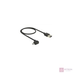   KAB Delock 83847 EASY-USB 2.0 A dugó > EASY-USB 2.0 Micro-B dugó ívelt bal-jobb - 0,5 m