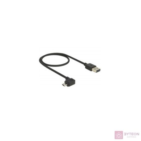 KAB Delock 83847 EASY-USB 2.0 A dugó > EASY-USB 2.0 Micro-B dugó ívelt bal-jobb - 0,5 m
