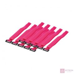   KAB LogiLink KAB0016 Vezetékösszekötő szíj szett 10db/cs - Pink