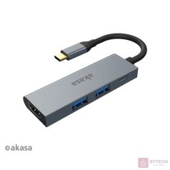 ADA Akasa USB Type-C 4in1 HUB - HDMI -  AK-CBCA19-18BK