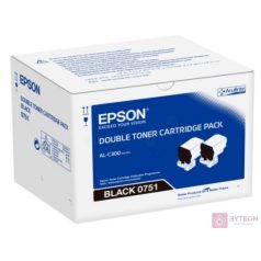 Toner Epson C300 - Fekete - Duplacsomag