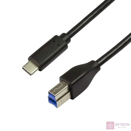 Logilink USB 3.2 Gen1x1 Cable, USB-C? M to USB BM, black, 2 m