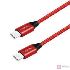 Logilink USB 2.0 Cable, USB-C? M to USB-C? M, red, 1m
