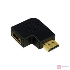 LogiLink HDMI M/F adapter fekete 90° bal