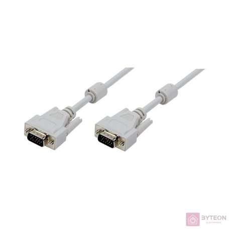 Logilink VGA Cable, 2x male, grey, 5M