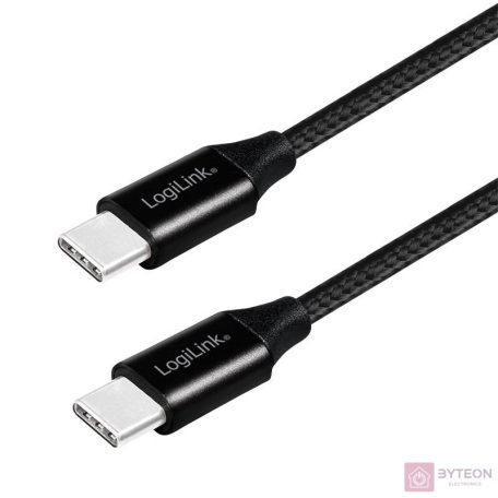 Logilink USB 2.0 Cable, USB-C? M to USB-C? M, black, 0.3m