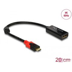   Delock DisplayPort átalakító USB Type-C? kijelzőhöz 4K 60 Hz