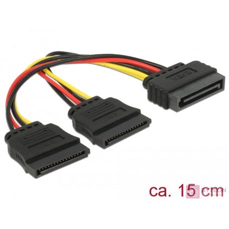 Delock Cable Power SATA 15 pin > 2 x SATA HDD ? straight