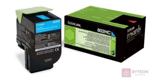 Lexmark 802HCE high capacity toner Cyan (3K) for CX410/510 MFP