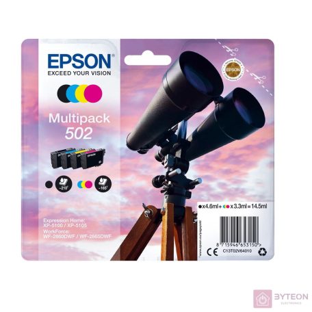 Ink Cartridge Epson CMY 3,3 ml Black 4,6 ml XP-5100