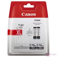   Canon PGI-570XL BK TWIN BL SEC BLISTER WITH SECURITY tintapatron fekete