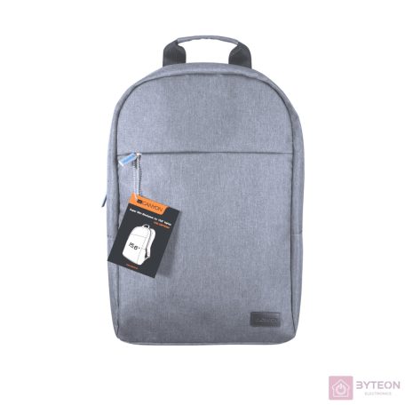 Canyon CNE-CBP5DB4 Super Slim Minimalistic 15,6" poliészter notebook hátizsák szürke