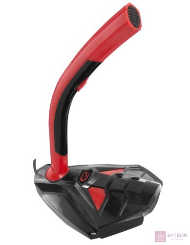 Esperanza PREDATOR Gaming mikrofon piros