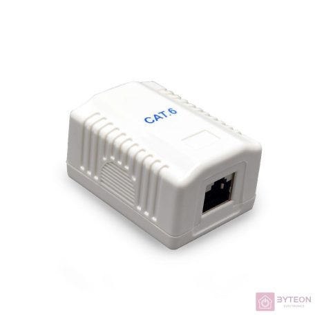 Gembird 1x RJ45 kat. 6 fali aljzat, komplett, fehér