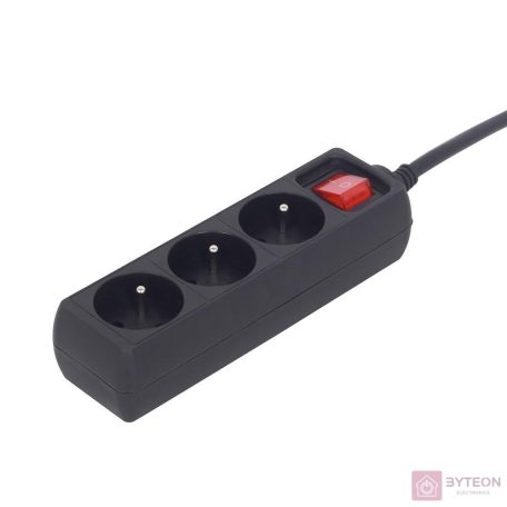 Gembird Energenie 3 SOCKETS aljzat UPS rendszerhez (IEC CONNECTOR), 0.6m, fekete